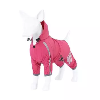 Pets can be towed dog four-legged raincoat waterproof large, medium and small dog pet rainy day going out clothes S