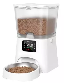 Petsuper Automatic Cat Автоматический таймер для кошек для маленьких и средних 6 приемов пищи автоматический 3 л большой мощности тройное ручное кормление легко из нержавеющей стали белый