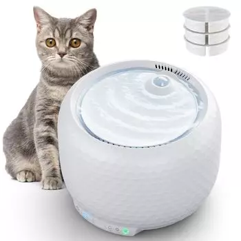 Petsuper Автоматическая поилка для кошек, вода для домашних животных, автоматический объем воды, подходит для большой мощности, поилка для собак и совместима с домашними животными. белый