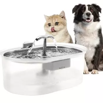 Petsupro Cat Water L Большая емкость Автоматическая Видимая линия подачи воды Автоматическая кошка Идеально подходит для нескольких типов кранов Простая в использовании Инструкция на японском языке