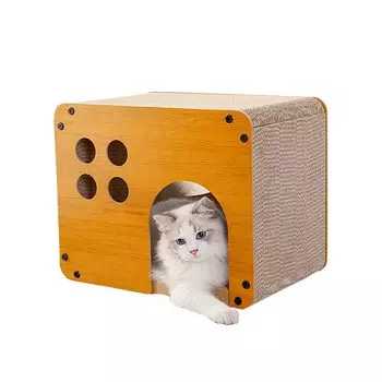 PETTOMANIA Кошачий коготь Кошачья царапина Двойная коробка для сборки Грузоподъемность Высокая плотность пространства Легкое напряжение Предотвращает мебель Улучшает отсутствие прочной игрушки для кошек