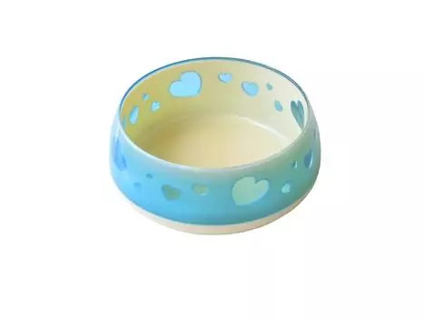 Petz Route Delicious looking tableware M Blue Heart (Petz Route)