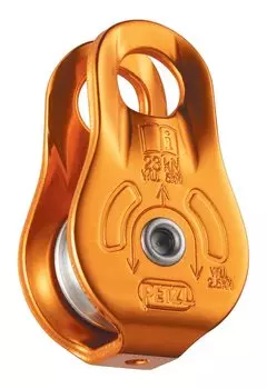 PETZL Pulley with Fixed Side Yellow - FIXE, Plates,