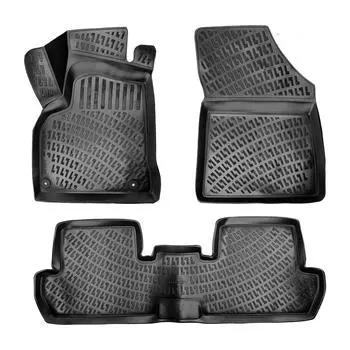 Peugeot 3008 (2008-2016) High-Quality and Durable Rubber Car Floor Mats - Odorless, Non-Slip, Long-Lasting
