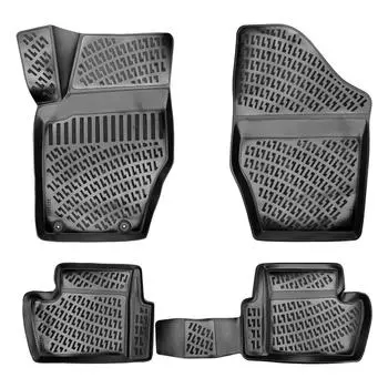 Peugeot 307 (2001-2014) High-Quality and Durable Rubber Car Floor Mats - Odorless, Non-Slip, Long-Lasting
