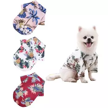 Peukialt Dog Pet Beach 3 для маленьких и средних собак, гавайская собака, для прогулок, защита от выпадения шерсти на солнце, одежда, рубашки, предметы, весна,