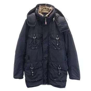 PEUTEREY Down jacket S black Boa collar, hood Men s Used