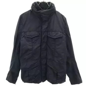 PEUTEREY Нейлоновая куртка на двойной молнии 48 черный Худи Мужская Б/У