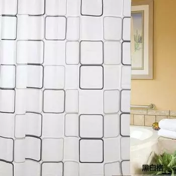 Peva Душевая занавеска Ванная комната Занавеска Разделитель Комплект занавесок Проверить Душевая занавеска Душевая занавеска Дверь Крючок для занавески 1pcs