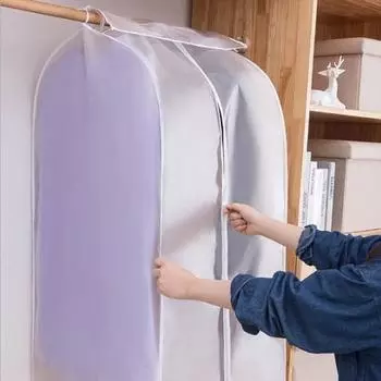 PEVA Расширенная прозрачная трехмерная пылезащитная сумка для хранения одежды L