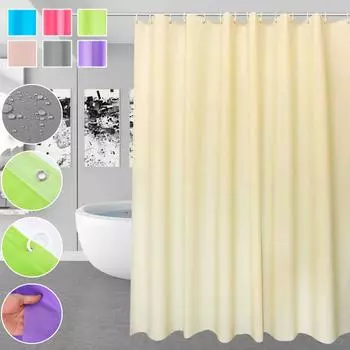 PEVA Ванная Душевая Занавеска с Крючками Home Luxury Плесень Водонепроницаемая с Крючком Ванная Занавеска Бытовая Продукция Для Ванной W80xH180cm зелёный