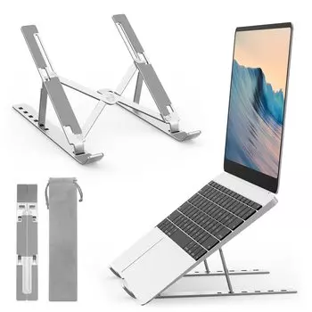 Pewesv Foldable Laptop Stand with 6 Adjustable Angle Settings
