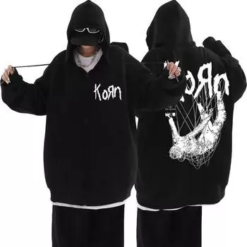 Певица рок-группы Cohen принтованная толстовка на молнии для мужчин и женщин европейского размера повседневный свитер S красный