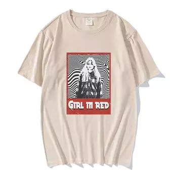 Певица в красных футболках, хлопковая футболка высокого качества, удобная, хип-хоп, уличная одежда, повседневная летняя футболка с круглым вырезом, женская футболка S песочный