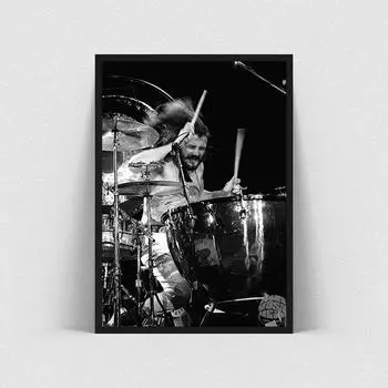 Певица, звезда, постеры и принты, Джон Бонэм, поп, рок-н-ролл, холст, картина на лофте, черно-белая классическая музыка, настенный декор, принт без рамки 21*30cm