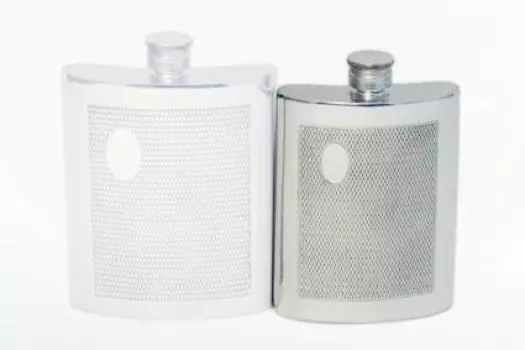 Pewter Skittles Mesh 4oz Pinder Pewter Flask Bros. [SP-014]