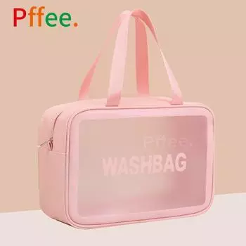 Pffee Прозрачная косметичка Водонепроницаемые косметички Органайзер Косметички