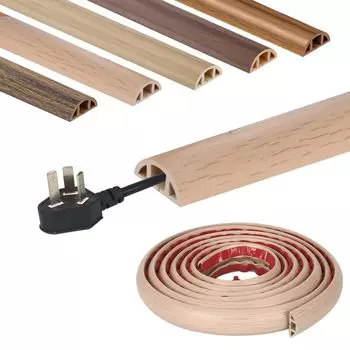 PFIRHAS Крышка для проводки Крышка для кабеля Скрытый провод Скрытый деревянный чехол для напольного шнура Молдинг для проводки Крышка для шнура Мягкая изоляция из ПВХ