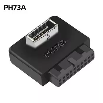 PH73A PH73B Материнская плата USB-адаптер разъема USB3.0 19pin 20pin to TYPE-E 90 градусов конвертер передний корпус TYPE C подключаемый порт