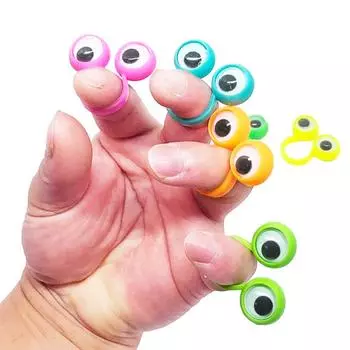 PH-CA кольца на палец для глаз, 10 шт., забавные большие мультяшные куклы, глазные яблоки, детские игрушки 10pcs