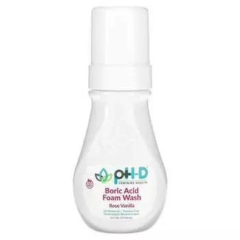 pH-D Feminine Health, Пенка для умывания с борной кислотой, роза и ваниль, 6 жидких унций (177,44 мл)