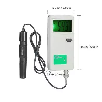 PH Meter High Digital Precision pH Tester Backlight Display Water Quality Tester Laboratory Drinking Water Hydroponics Tank Tool белый
