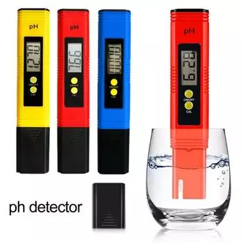 Измеритель pH воды 0,01 Высокоточный диапазон измерения качества ЖК-дисплей Калибровочный раствор Чувствительный электродный датчик синий