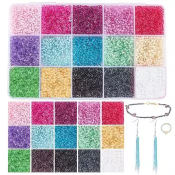 PH PandaHall 12000 шт. Бусины для поделок 2 мм стеклянные бусины 15 цветов цветные стеклянные бусины маленькие круглые бусины для поделок DIY принадлежности для поделок
