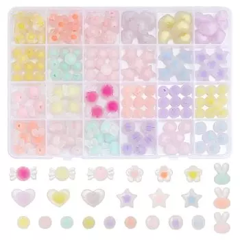 PH PandaHall 24 вида из 168 пастельных тонов, мягкие светлые цветные аксессуары для волос, смартфон, волосы ручной работы, компактный чехол, в комплекте бусины,