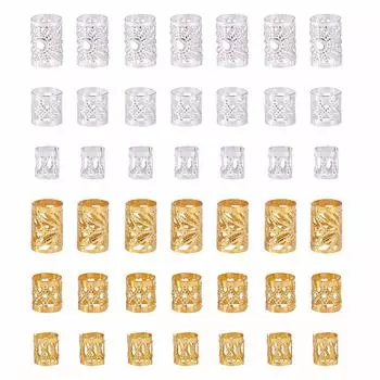 PH PandaHall 300 3 дреды из металла для волос, филигранная плетеная спираль для плетения, аксессуар для волос для рукоделия, ручная работа, серебристый, золотистый, приблизительно. Куски,