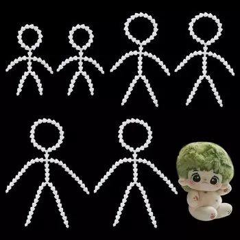 PH PandaHall 6 предметов мягкая игрушка скелет для кукол скелет талисман круглая голова скелет подвижный скелет конечности соединитель кукольные аксессуары кукла