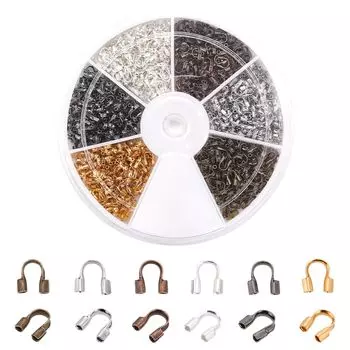 PH PandaHall 900 металлическая фурнитура концевые детали застежка металлическая фурнитура детали бусин Материалы для поделок основные материалы для самостоятельного изготовления смешанные 6 цветов 5x4x1 мм прибл.