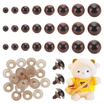 PH PandaHall 90 пар мягких игрушек, глаза для кукол, глаза для кукол 8 размеров, глаза для плюшевых мишек, глаза для кукол, изготовление кукол своими руками, детали для поделок, материал для шитья вручную