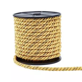 PH PandaHall Braid Twisted Diameter Hair Braided Japanese Craft Взрослый шнур Длина 18 м, золотой, прибл.. 8мм, Орнамент, Одежда, Obijime, Нить, золотой