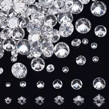 PH PandaHall Приблизительно 120 6 прозрачных кубических декоративных ногтей, сотовый телефон, ручная работа, самодельные поделки, детали, размеры, стразы, цирконий, бриллианты,