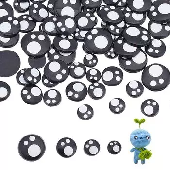 PH PandaHall Set of 80 Cartoon Stuffed Toy Eyes Doll Doll Eyes Handmade Eyes Plastic Eyes Animal Eyes Craft Doll Making DIY Craft Parts Material