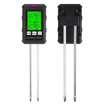 PH Температура Влажность Солнечный свет Влажность воздуха Питательные вещества Плодородие Тестер Почвы Инструмент Многофункциональный Садовый Инструмент 6 в 1