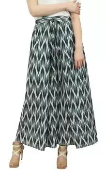 Phagun Black Wide Leg Fisherman Шаровары Брюки с эластичной резинкой на талии Женская пижама для йоги-L Large чёрный