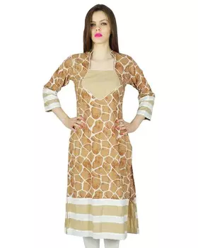 Phagun Designer Kurta Women Этническая Курти Хлопковая верхняя туника с принтом 10