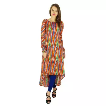 Phagun Ethnic Kurti Indian Designer Bollywood Kurta Women Casual Tunic Dress 10 разноцветный