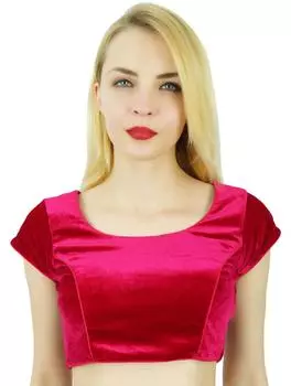 Phagun Готовая Дизайнерская Сшитая Мягкая Блузка Сари Свадебное Свадебное Сари Укороченное 10 маджента