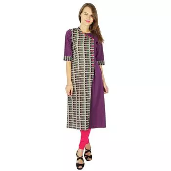 Phagun Indian Designer Bollywood Kurta Women Ethnic Kurti Casual Tunic Dress 10 серый