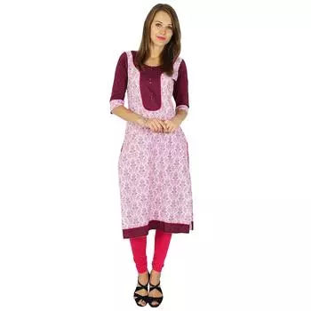 Phagun Indian Ethnic Kurti Cotton Designer Bollywood Kurta Women Tunic Dress 10