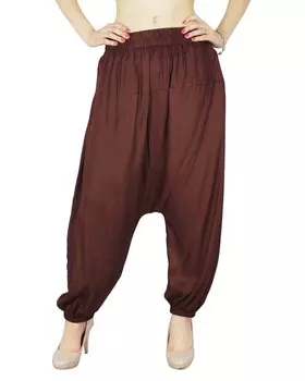 Phagun индийские женские брюки йога шаровары повседневные хиппи мешковатые Waist Size: Relaxed 38 -Stretched-40 Inches коричневый