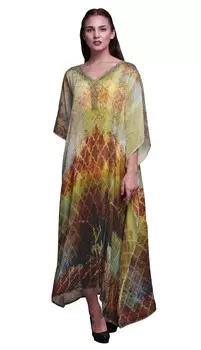 Phagun Peacock Mughal Womens Long Beach Kaftan Пляжная одежда Бикини Coverup Maxi 4X-5X лаванда синий
