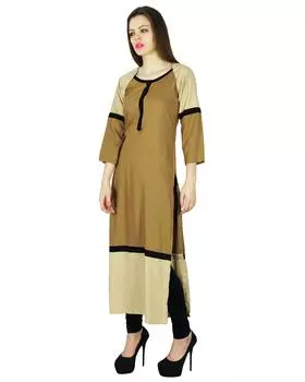 Phagun Rayon Kurti Indian Designer Bollywood Kurta Women Casual Top Tunic 10