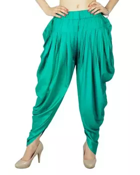 Phagun Yoga Harem Pants Casual Hippie Baggy Harem Women Indian Waist Size: Relaxed 26 -Stretched-28 Inches зелёный