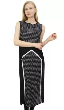 Phagun Женская безрукавка Staright Black Kurta Indian Ethnic Rayon Kurti 10 чёрный