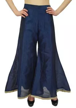 Phagun Женские дизайнерские темно-синие брюки Dupion Sarara Pant Wear-Large Large темно-синий