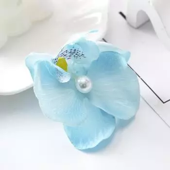Phalaenopsis Simulated Flower Hair Clips Side Bangs Women Barrette Hairpin Hair Accessories Ladies Wedding Party Styling Tools
